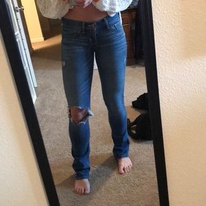 Hollister distressed bootcut jeans